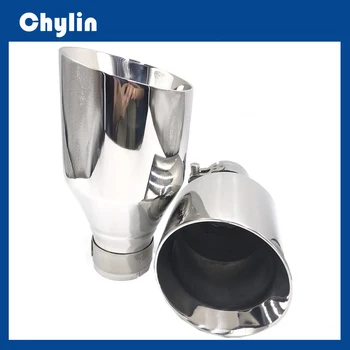 Free shipping: New style top quality 304 stainless steel universal exhaust system tail pipe + car exhaust tip 1 piece