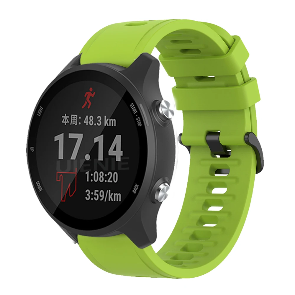 20mm Silicone Watch Band Bracelet for Garmin Forerunner 245 M/645/Vivoactive 3/Venu SQ Strap Sport Replacement Watchband correa