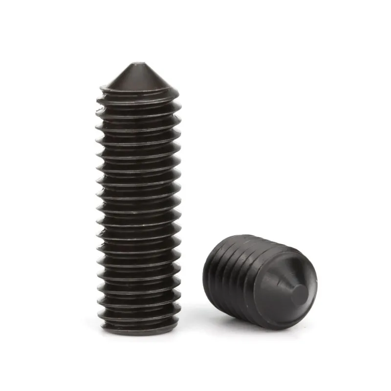 Grade 12.9 Cone Point Set Screws Black Hex Hexagon Socket Grub Screw M2.5 M3 M4 M5 M6 M8 M10 M12
