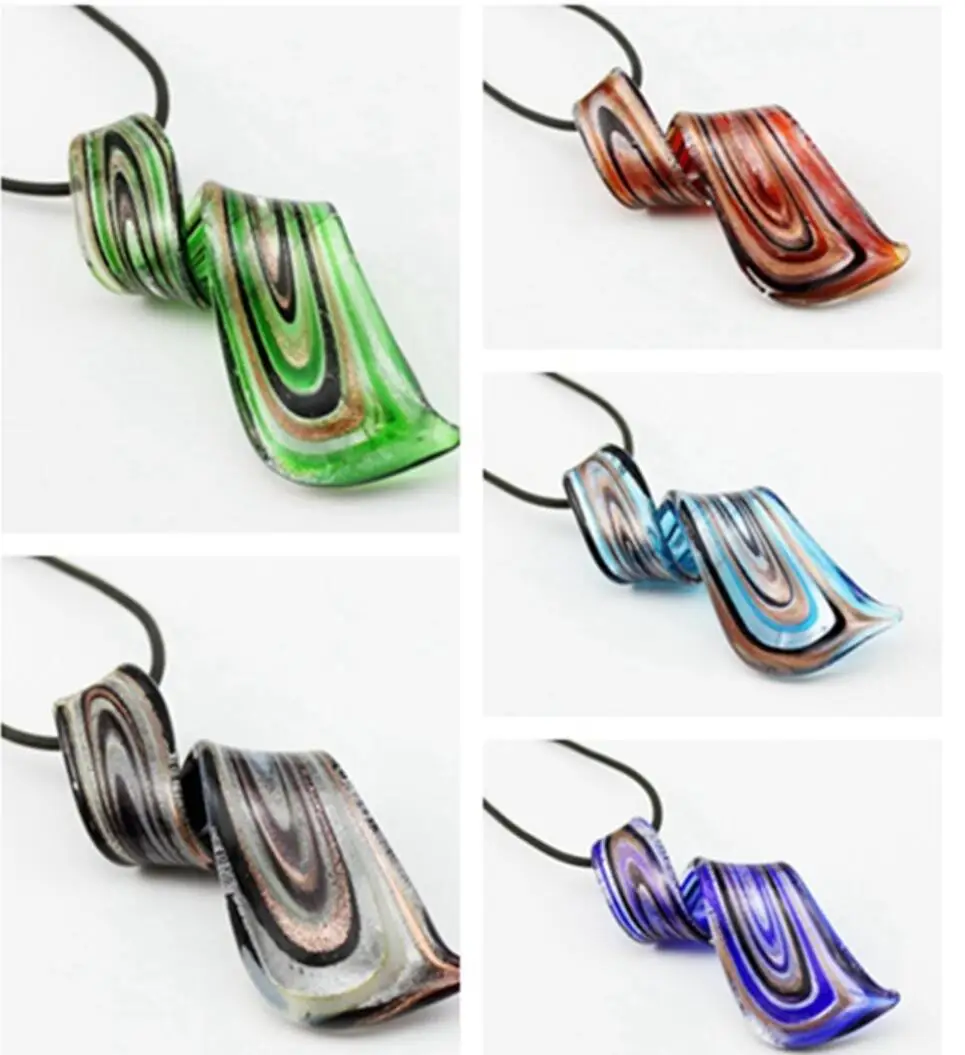 New Handmade Murano Lampwork Glass Fashion Tassels Liuli Pendant Fit Necklace Jewelry Gifts LL95