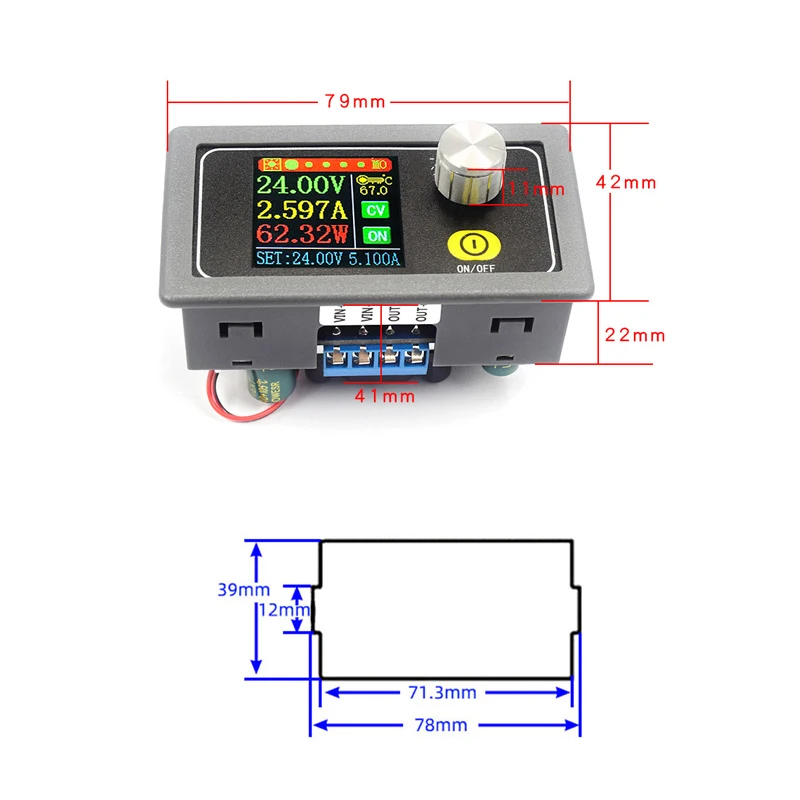 XYS3580 DC DC Buck Boost Converter CC CV 0.6-36V 5A Power Module Adjustable Regulated laboratory power supply variable