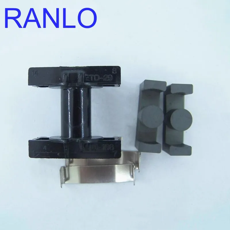 ETD29 transformer bobbin transformer frame PC40 ferrite core soft magnetic core 14pin 7+7  horizontal