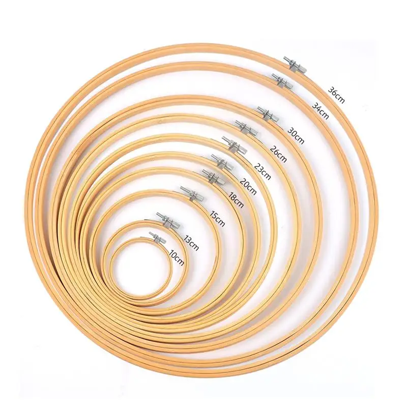 10-30CM Bamboo Frame Embroidery Hoop Ring DIY Needlecraft  Stitch Machine Round Loop Hand Household Sewing Tools 8 Size