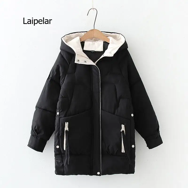 Women Winter Warm Thick Hooded Cotton Down Jacket Newest Long Padded Parka For Women Oversize 3XL Winter Loose Cotton Coat