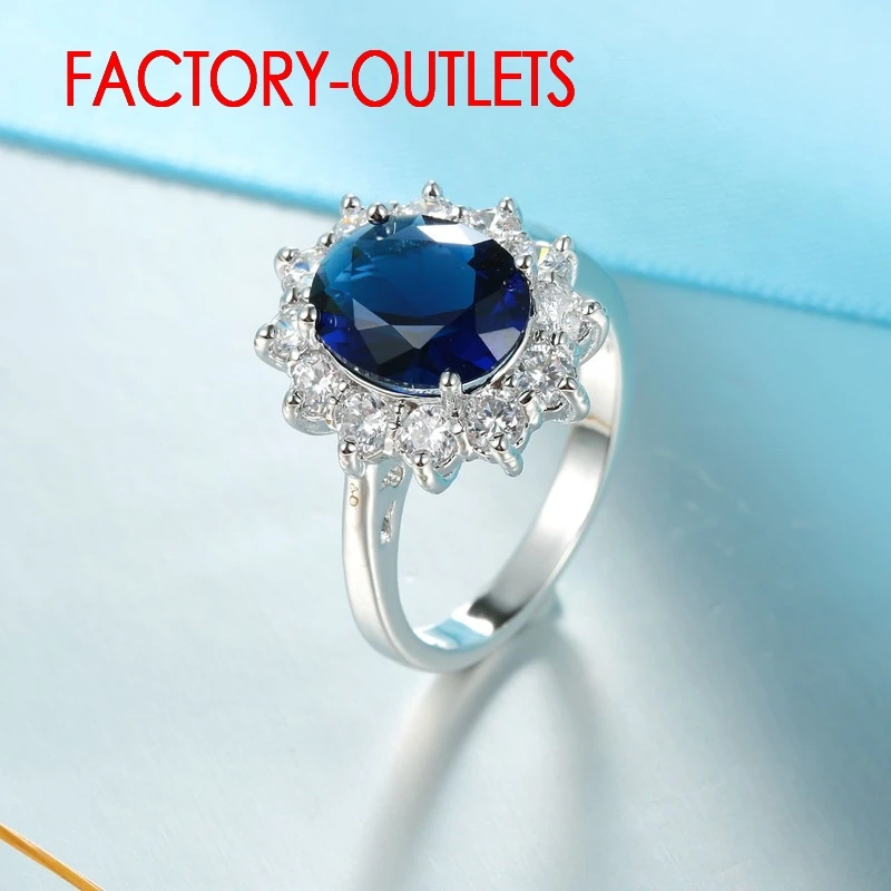 925 Silver Needle Ring Trendy Fashion Jewelry Austrian Cubic Zirconia Prong Setting Women Girls Party Engagement Wholesale