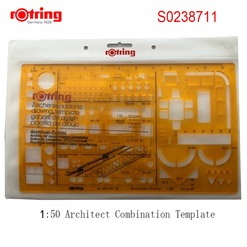 rotring Architect combination Template 1:50/1:100 drawing tools  1 piece