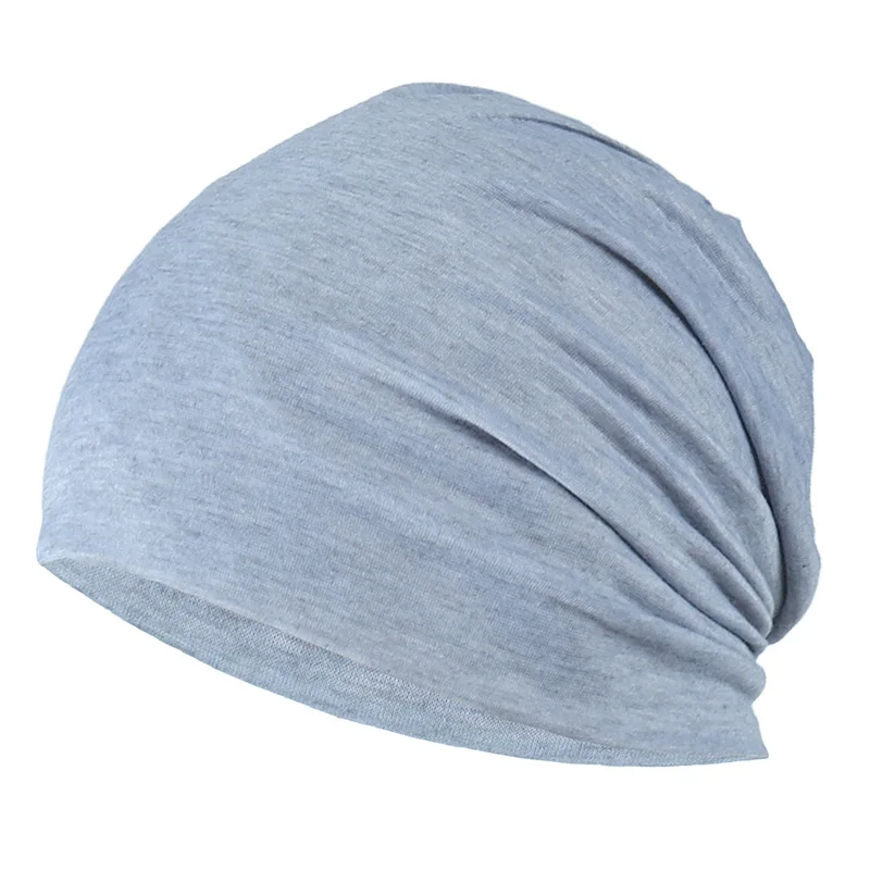 Summer Women Men Beanie Hat Fall Unisex Hip Hop Baggy Cap Solid Color Breathable Thin Soft Hiking Outdoor Hat Bonnet