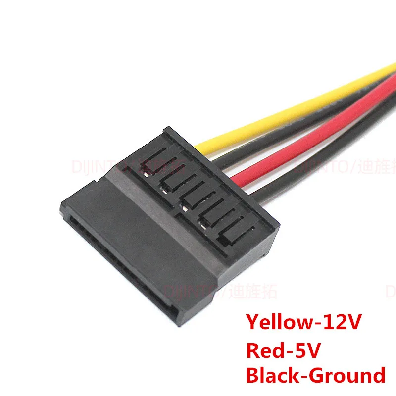 Angitu Hikvision Video Sata Power Adapter 4pin หญิง Sata/2 * Sata 15 Pin HDD สาย Hikvision DAHUA mini VCR กล้อง IP กล้องวงจรปิด