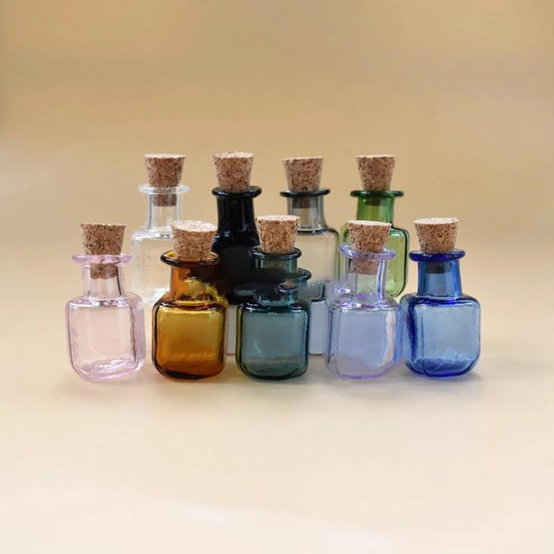 2 szt. 1:12 domek dla lalek Mini szklane kolorowe butelki z korkiem fiolki lalki akcesoria do domu Mini domek dla lalek Mueble