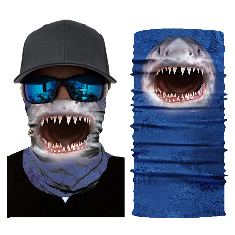 Seamless Magic Bandana mascarillas Animal Monkey Shark Neck Warmer Tube Shield Gaiter Scarf Face Headband Snowboard Cycling Mask