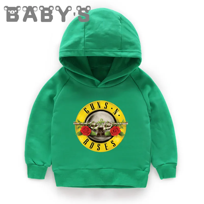 Rock Band Gun N Roses Kids Hoodies Fashion Cool Sweatshirts Cartoon Boys Clothes Children Outwear Baby Girls Autumn Tops,KMT5196