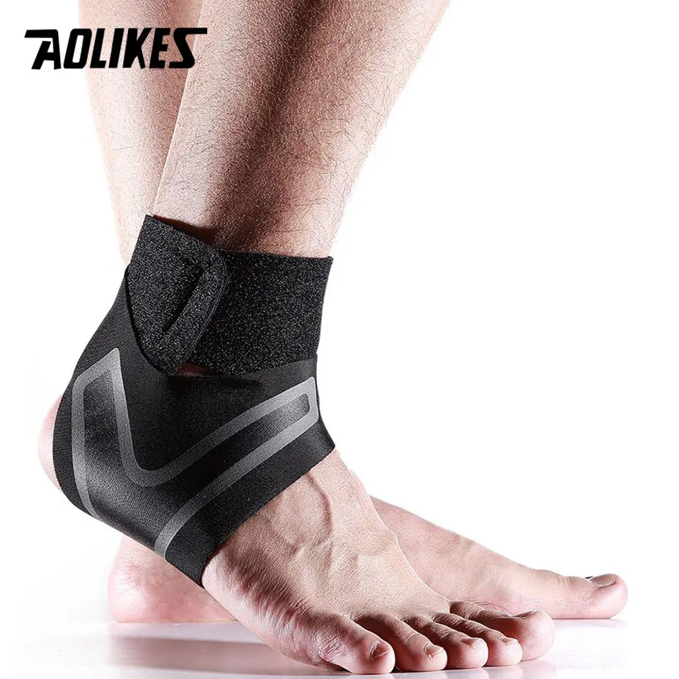 AOLIKES Ankle Support Brace,Elasticity Free Adjustment Protection Foot Bandage,Sprain Prevention Sport Fitness Guard Band