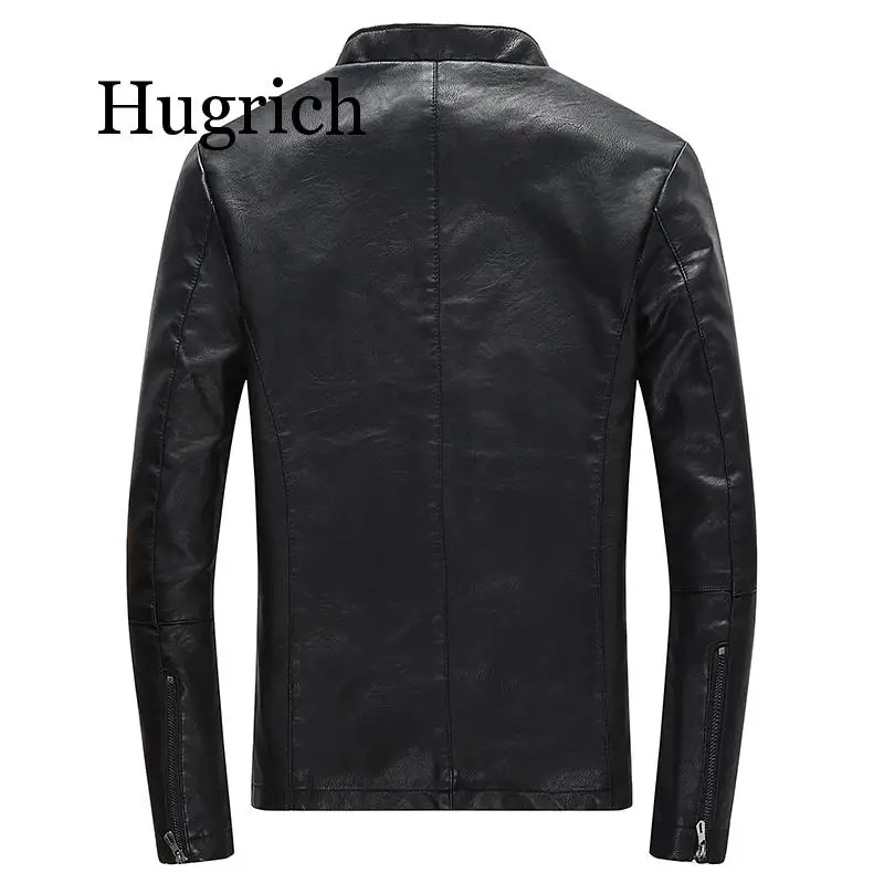 2020 Autumn Winter Mens Zipper PU Leather Jacket Casual Motorcycle Leather Jacket Men Leisure Clothing Slim Leather Jacket