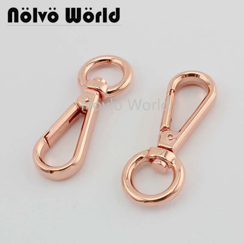 Nalvo World-hebillas de metal para bolsos, hebilla de correa con cierre de langosta, llavero, gancho a presión, 6 colores, 50x12mm, 1/2 pulgadas, 5-0, 100 Uds.