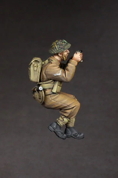 1/35 Nhựa Mô Hình Hình GK Anh Xạ Thủ Súng Máy, Chưa Lắp Ráp Và Không Phủ Sơn Bộ