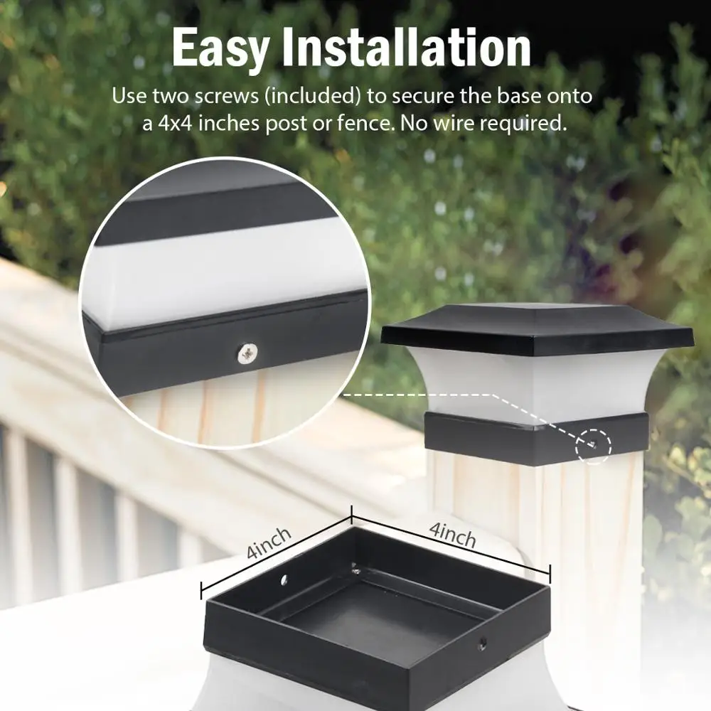 Lámpara Solar para decoración de jardín, luz para valla, exterior, puerta, patio, cabaña, T-SUNRISE, 1, 2 y 4 piezas, IP65