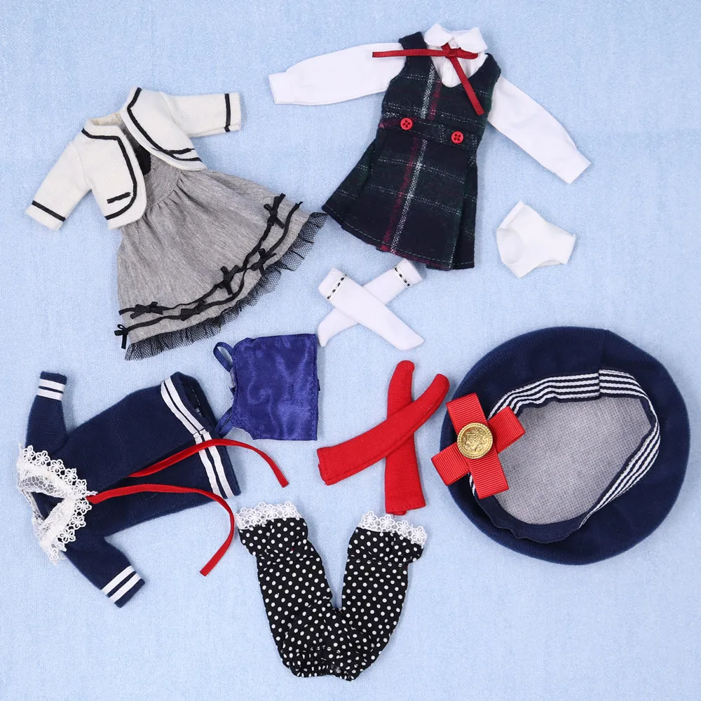 Outfit for ICY DBS Blyth doll sailor custom elegant dress school unifrom 1/6 BJD OB24 NEO ANIME