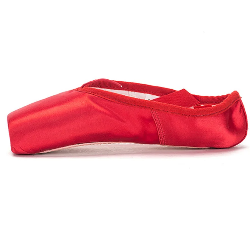 Red Ballet Pointe Shoes Satin Ballerina Ballet Shoes Girls Women Ballet Dance Wear Practice Lesson Performance Swan Lake