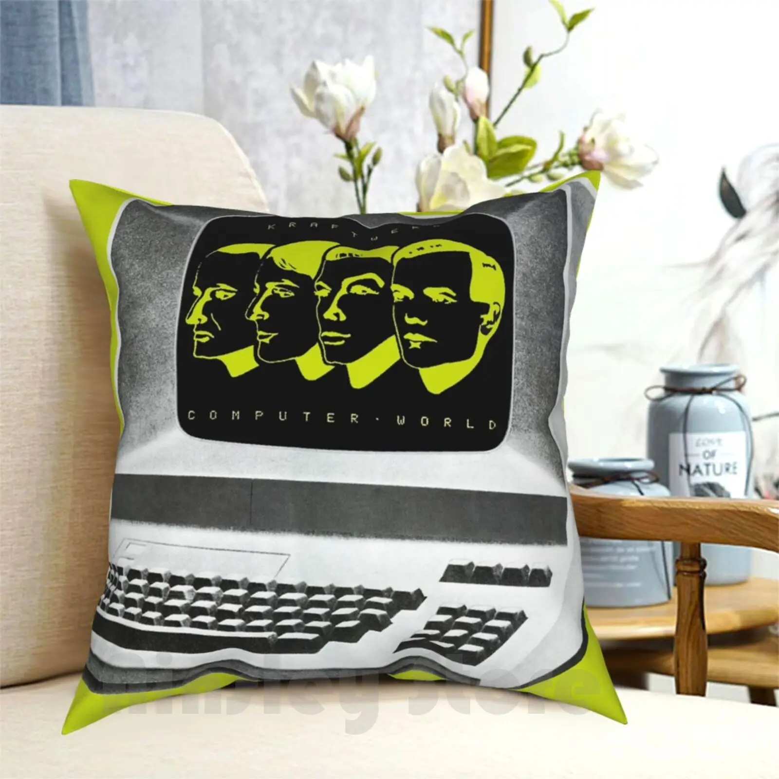 

Компьютерная подушка, Детская домашняя мягкая подушка с рисунком, компьютерный мир, музыка, альбом, виниловый альбом