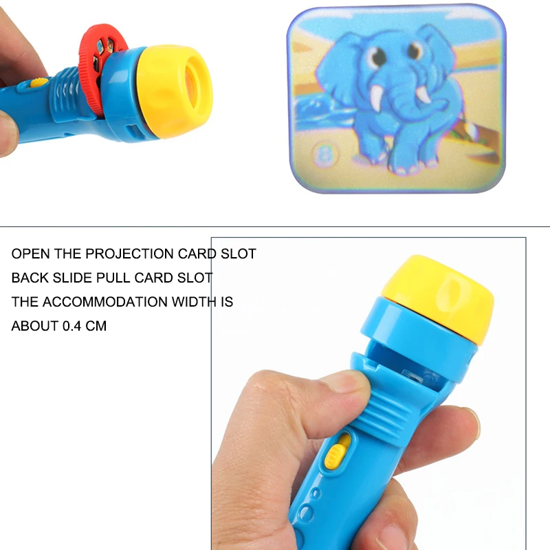 Flashlight Projector Toy Torch Projection Film Toy Sleeping Story Machine Learning and Education Drawing Tool Sleeping Light