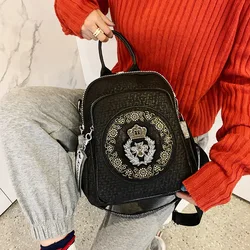 ファッション女性バックパック複合牛革bagpack女性高品質ショルダーバッグ通学高級ブランド旅行バッグ