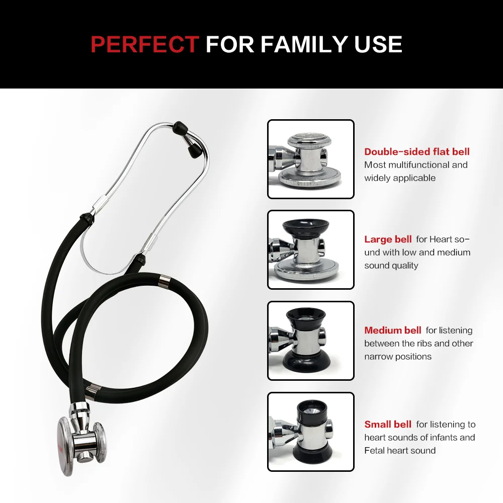 Sinocare Double Sided Stethoscope Portable Professional Cardiology Stethoscope Medical Equipment Nurse Doctor Stethoscope