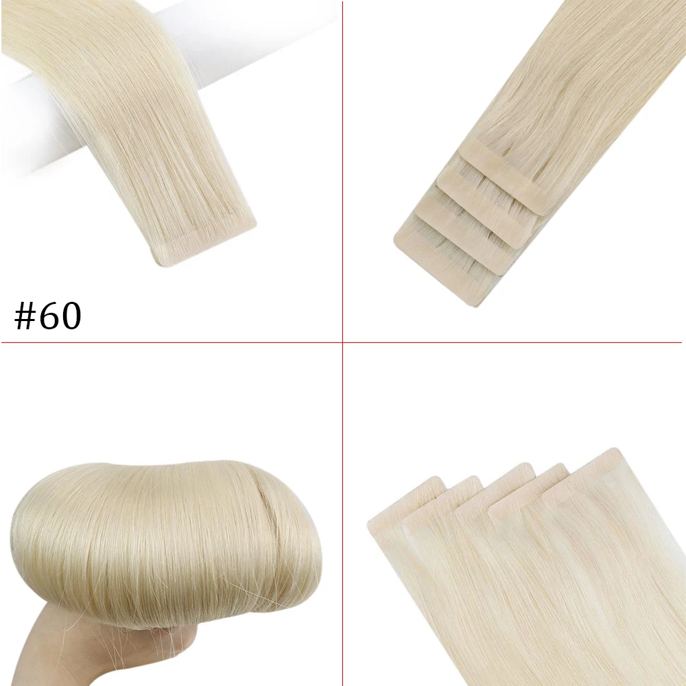 [12 Monate] Unsichtbare nahtlose Injektionsband-Haarverlängerungen, unbehandeltes Haar, weißestes Blond, 10A-Qualität, lange Nutzungsdauer – Detail 10