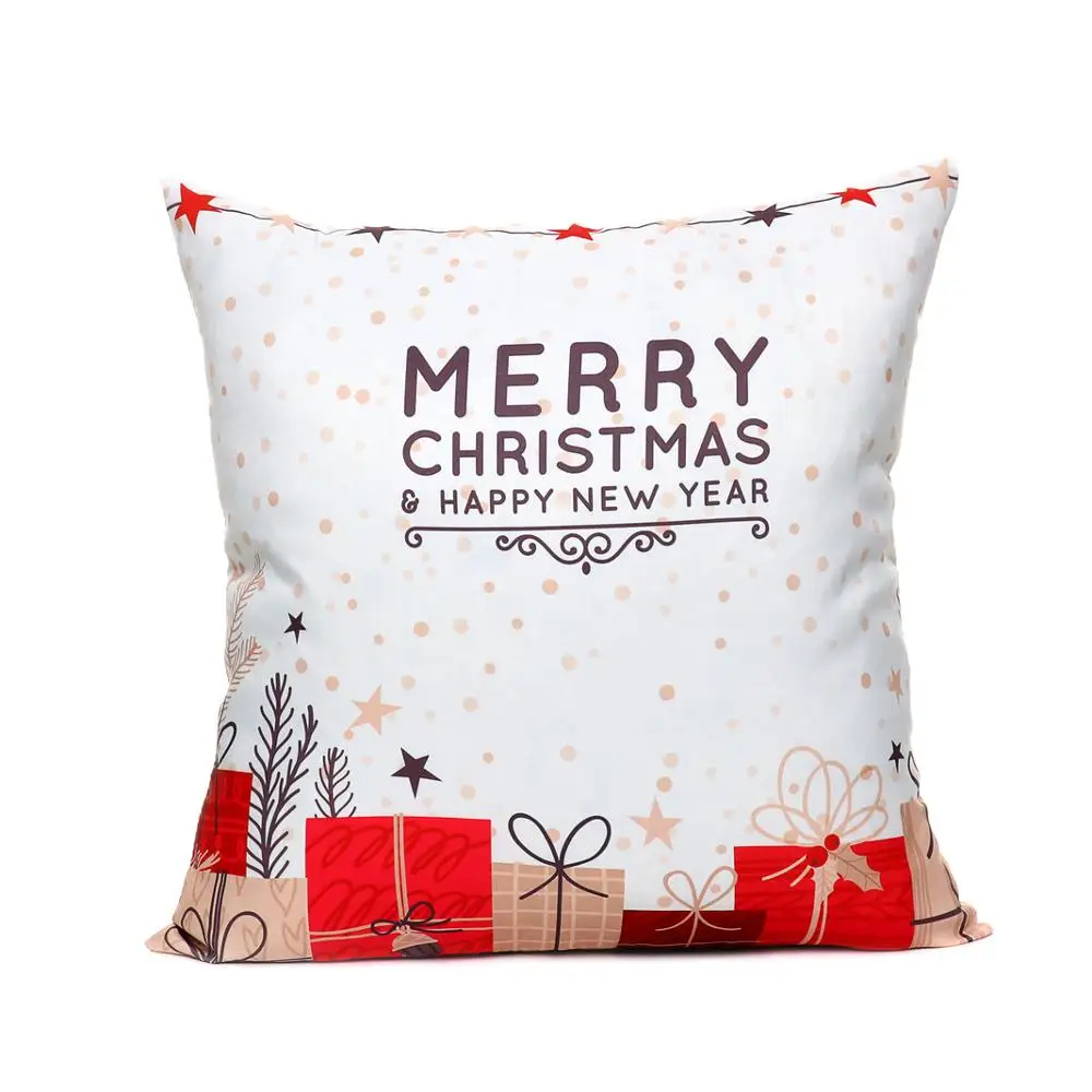 Free shipping Factory direct cross-border explosions peach skin Christmas series living room sofa pillow pillowcase (coreless)