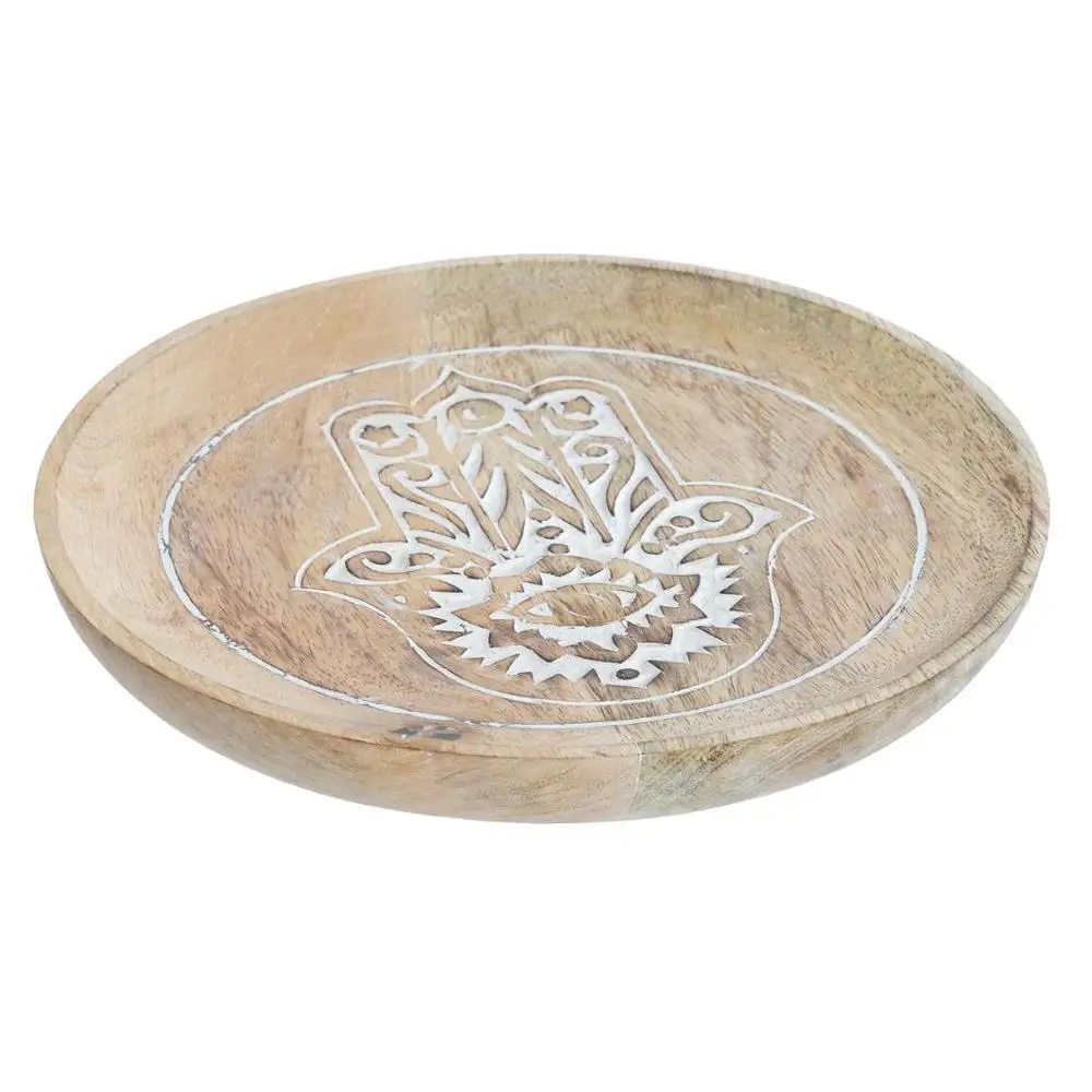 Hamsa wood handle 20,5x20,5x2,5 cm empty tray