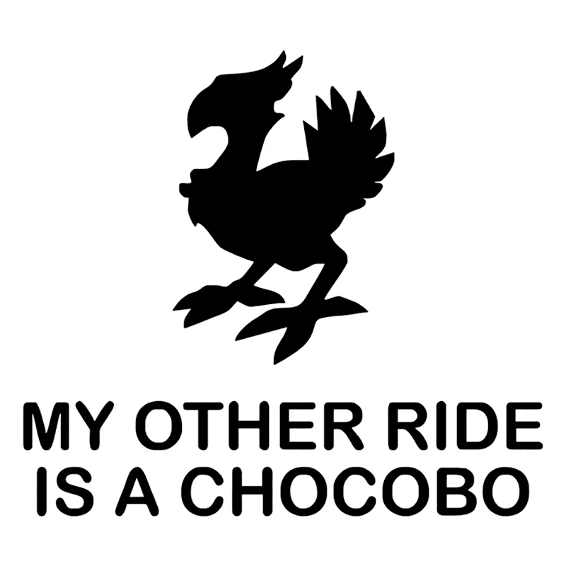 S51271# Various Sizes/Colors Car Stickers Vinyl Decal My Other Ride Is A Chocobo Motorcycle Decorative Accessories