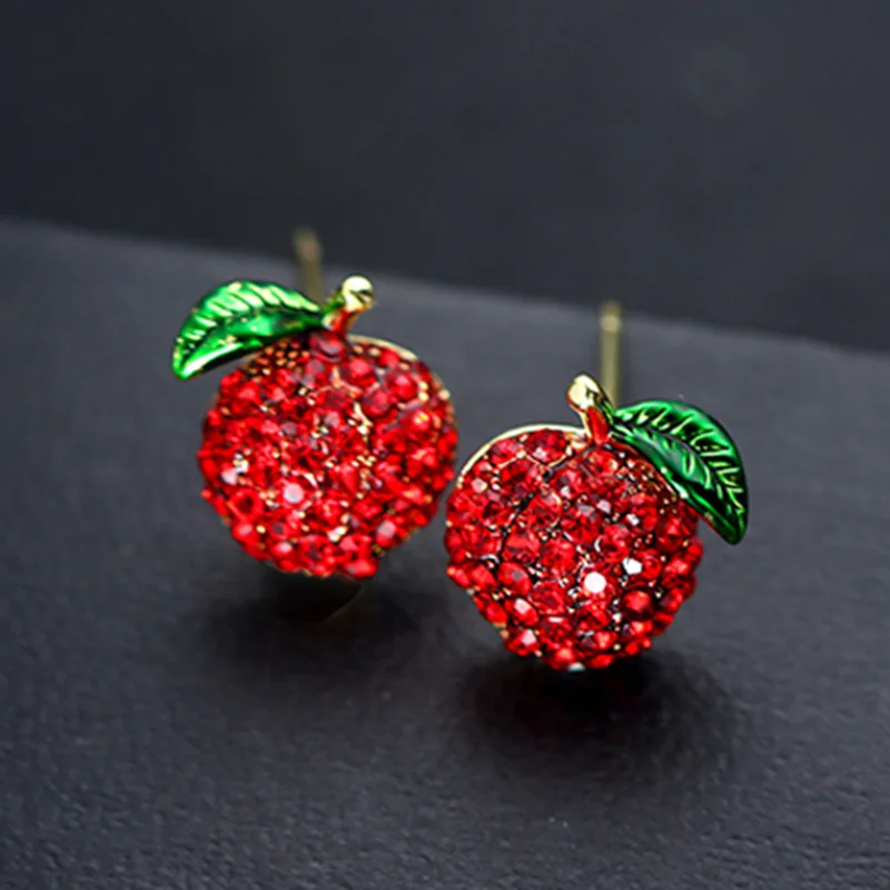 Korean New Red Strawberry Cherry Apple Flower Mushroom Earrings Fashion Earrings Wholesale