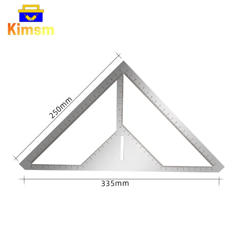 Stainless Steel Thicken Floor Drain Ruler Multifunction Tile Triangle Ruler Multiple Patterns Bricklayer Bathroom Measuring Tool