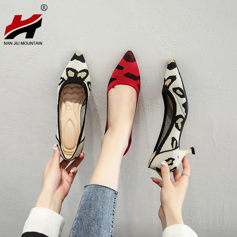 High Heel Single Shoes Simple Pointed Women Shoes Mid Heel Comfortable Sole Candy Colors Spring And Autumn