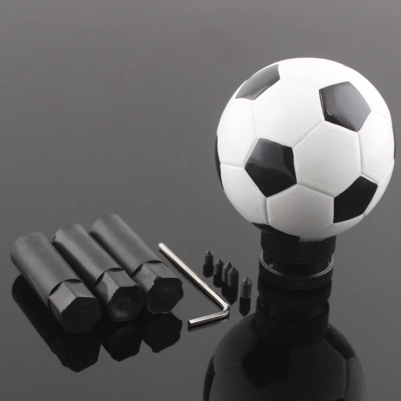 Universal Football Gear Shift Knob Handle Soccer Ball Shift Knob Automatic Manual Shifter Knods Lever for Truck Car Jeep Custom