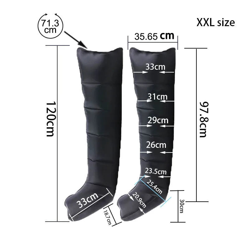 XXL Size Air Compression Leg Massage Pressotheray Recovery Boot Sequential Compression Device Blood Circulation Machine for Legs