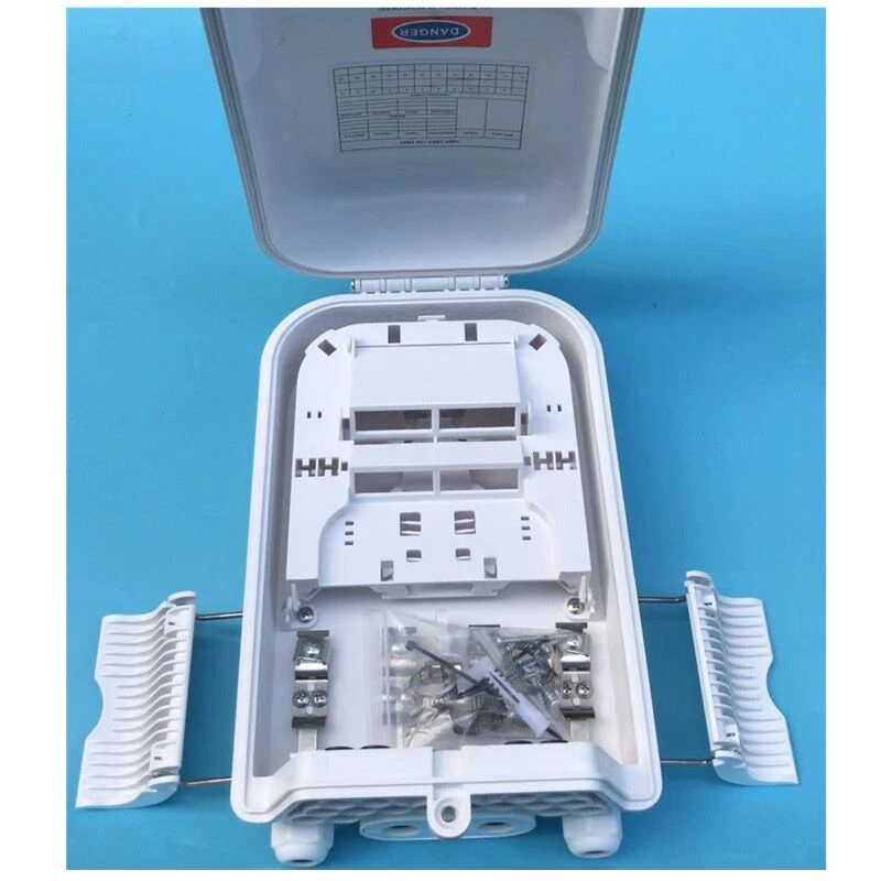 FTTH waterproof distribution box 16 core 295x175x80mm, wall mounted junction box, 1x16 encode 4 in 16 out eLink