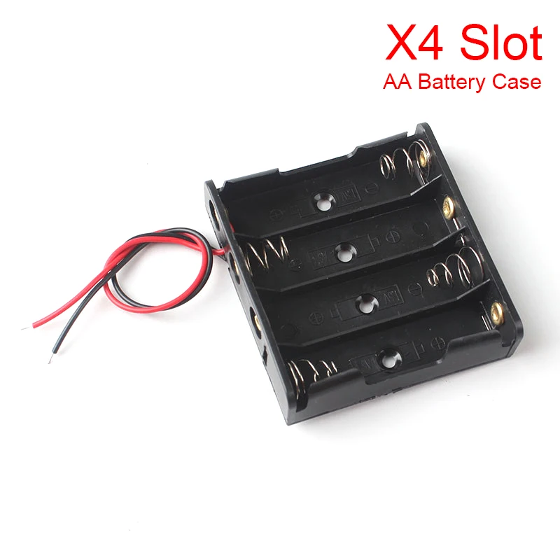 2021 neue 1 2 3 4 8 Slots AA Batterie Fall Box AA LR6 HR6 Batterie Halter Lagerung Fall Mit Blei draht Bateria Schutz Container