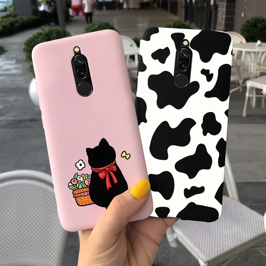 Popularny lawendowy pokrowiec na Xiaomi Redmi 8 okładka 2021 miękki Slim silikonowy TPU etui na telefon Funda na Xiaomi Redmi 8 Coque Redmi8 okładka