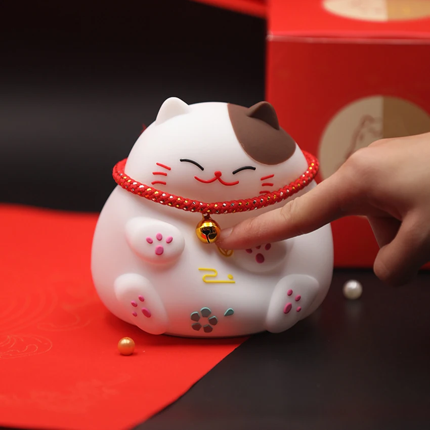 Luce notturna a LED per gatti, luci ricaricabili per bambini da comodino in Silicone ricaricabile con 3 modalità, controllo del tocco, per bambini neonati