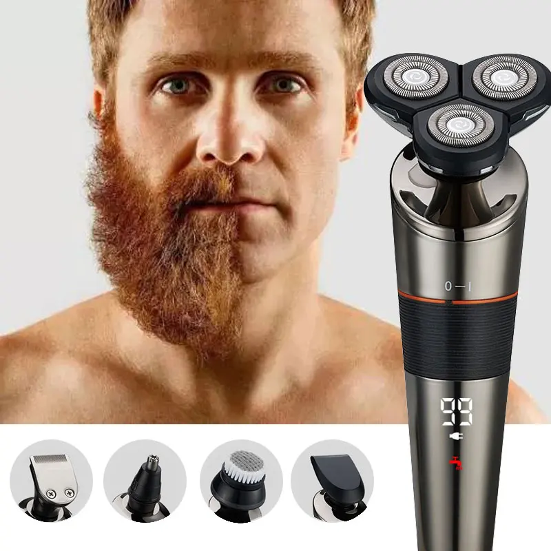 

Man's Electric Shavers LCD Display Hair Clipper Beard Trimmer Rechargeable Hair Cutting Machine Barber Razor Cutter for Home