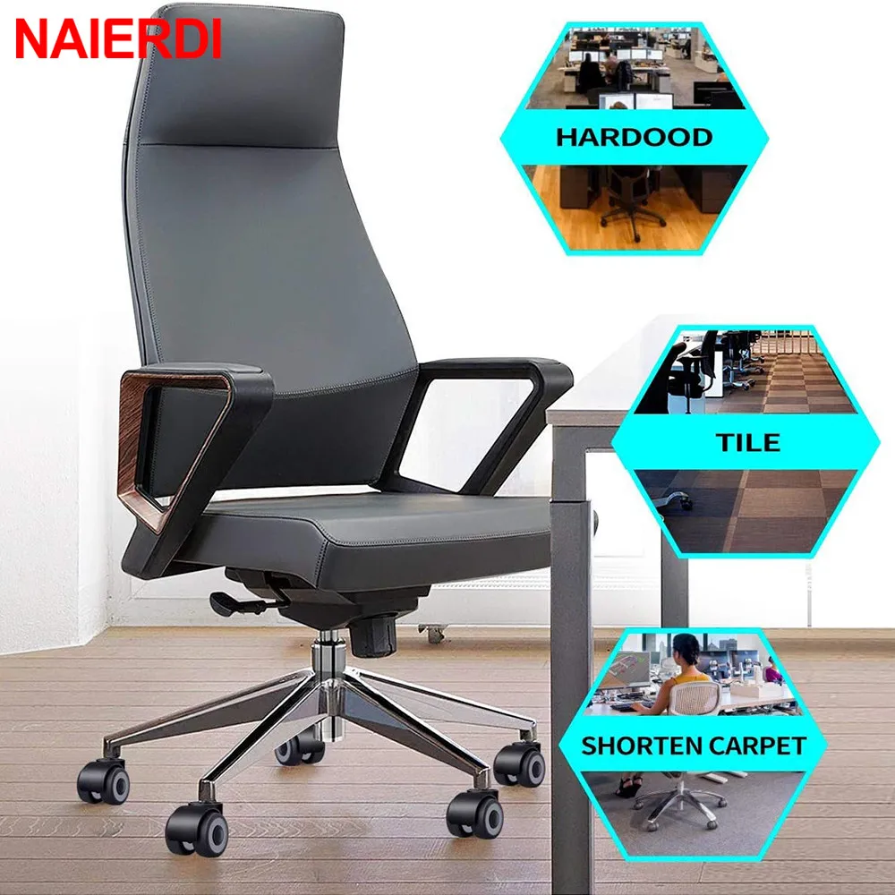 NAIERDI 5PCS TPR Rubber Office Chair Wheel 2