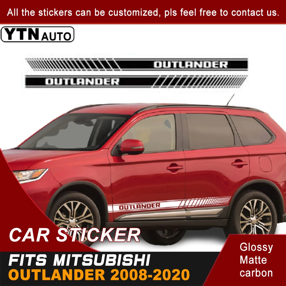 

Car Decals For Mitsubishi Outlander 2008-2015 2016-2020 Cool Side Door Graphic Vinyl Car Stickers And Decals Auto Side Stripe