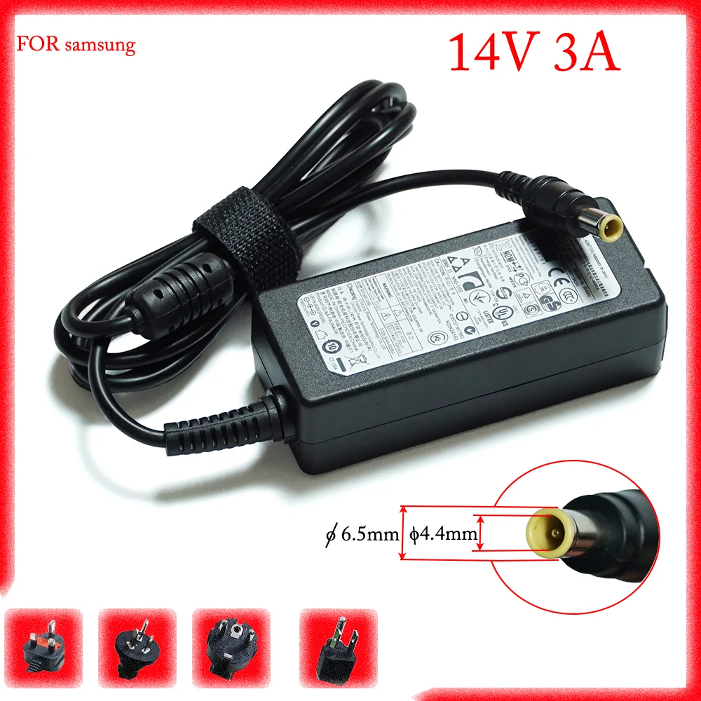 14V 3A AC to DC Power Adapter Converter 6.0*4.4mm for Samsung LCD Monitor Plug Power Supply Adapter