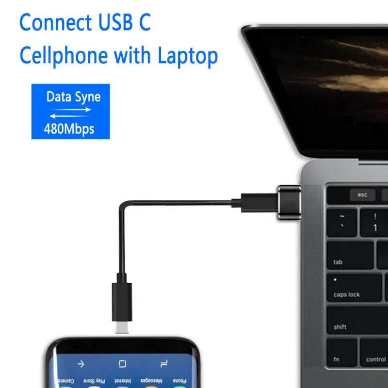 USB To Type-C Converter Adapter USB 2.0 Adapter Plug Portable Computer Phone Adapter Mobile Phone Converters Support Dropshipp