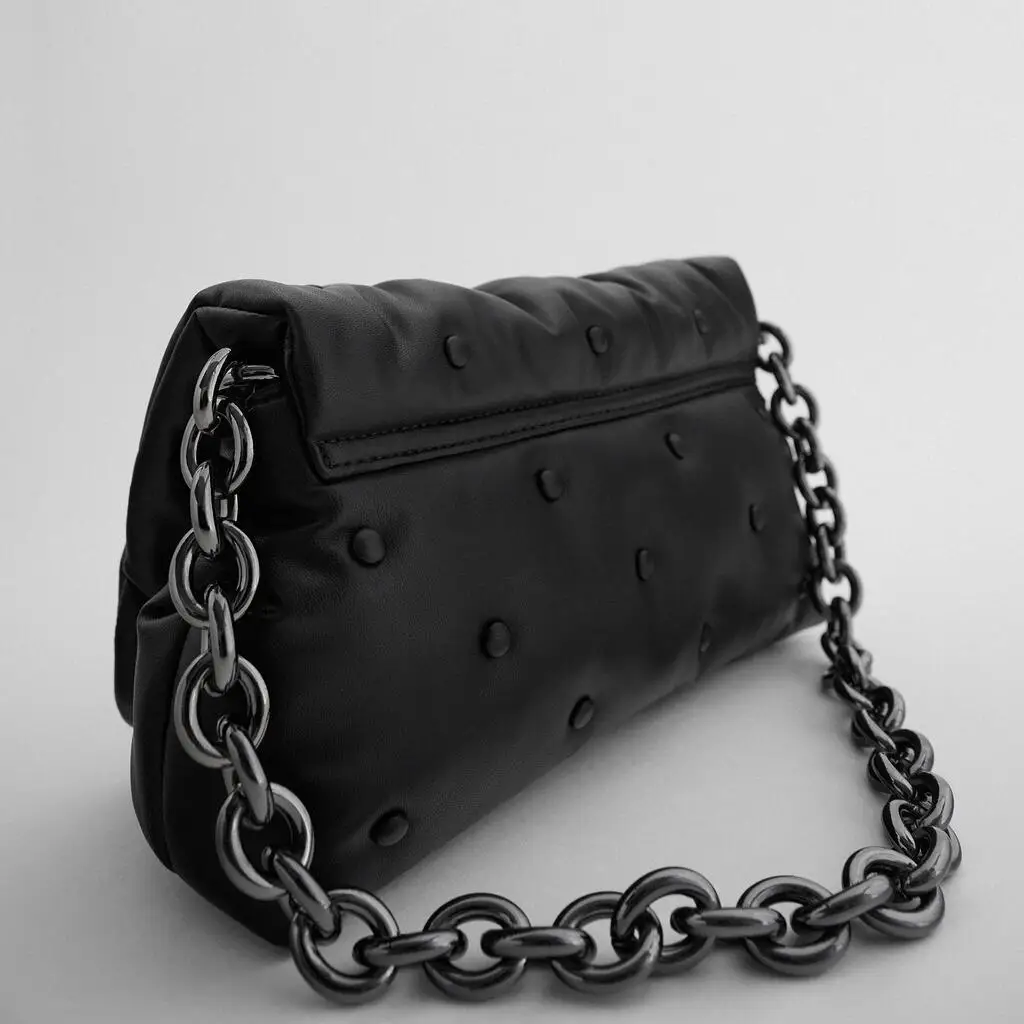 NEW Solid Color metal chain PU Leather Crossbody Bags 2021 Designer Crossbody bag Lady Shoulder Messenger Bag Purse Bolso Mujer