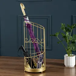Modern Gold Metal Umbrella Stand Holder For Home Hotel paraguero hogar Bumbershoot Rack Organizer High Quality