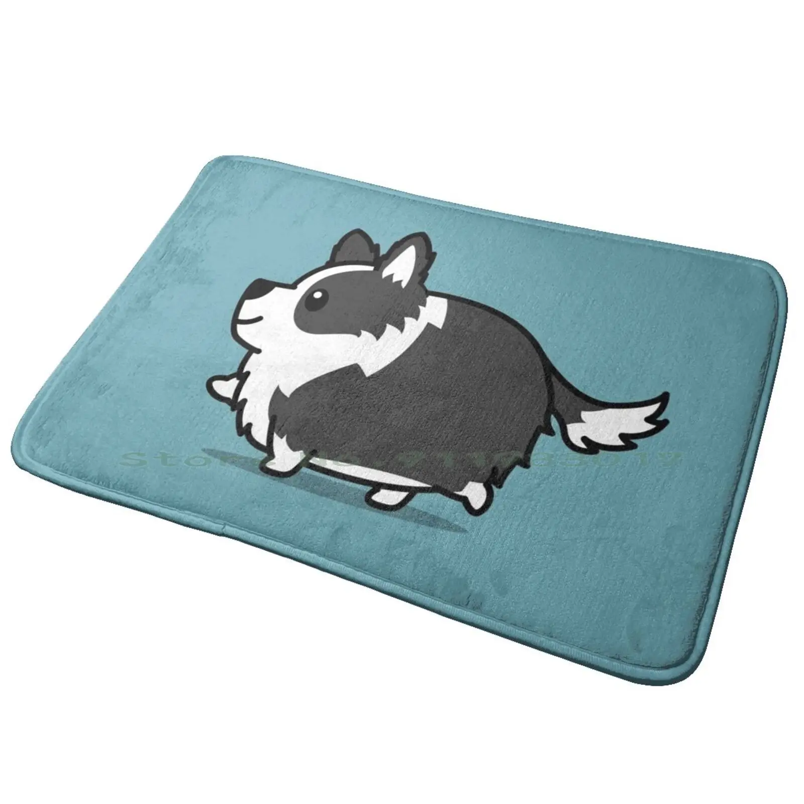 Cute Border Collie Entrance Door Mat Bath Mat Rug Auto Motor 4x4 Black Carart Drift Front Gazoo Racing Gr Racing Hilux