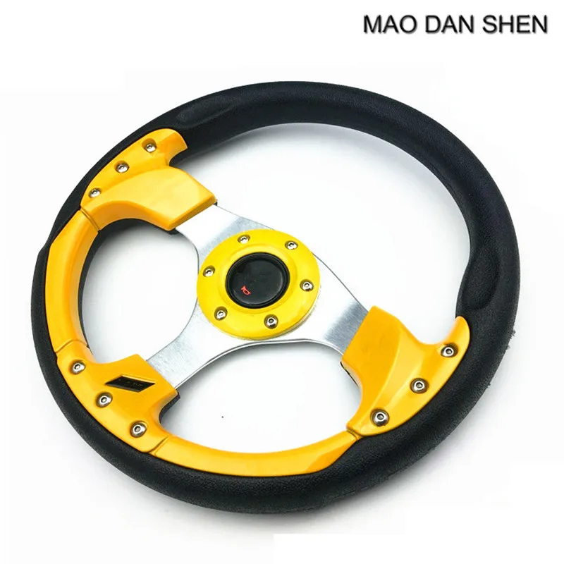 Universal 320mm racing steering wheel / 13inch Steering Wheel + Horn Button For Toyota VW red / blue / yellow / silver / black