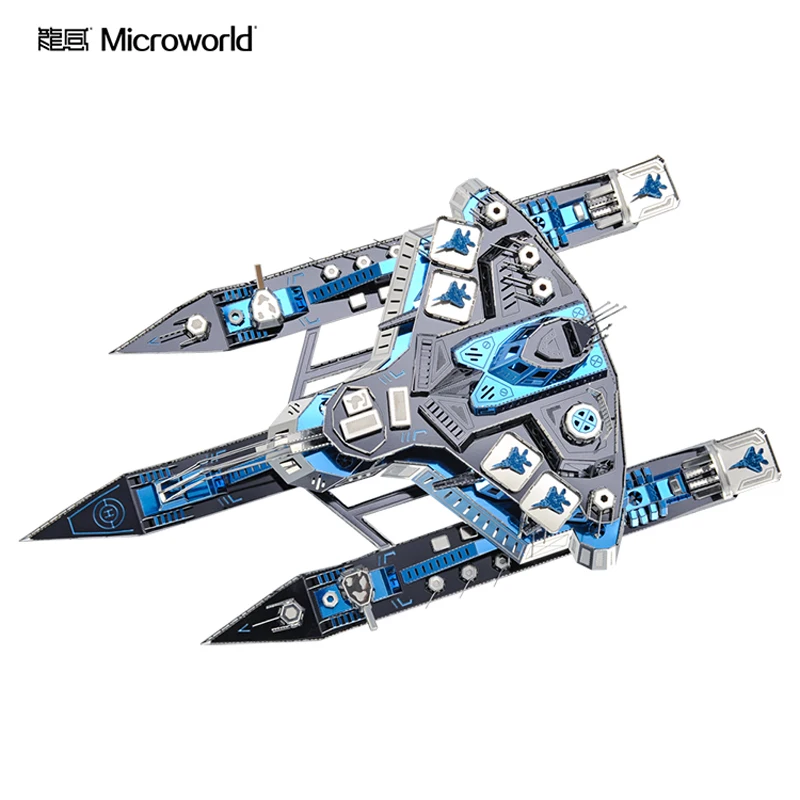 

Microworld 3D metal puzzle Leader NO 1 warship Model kits DIY Laser Cut Jigsaw Model gift For Adult Educational Toys Desktop