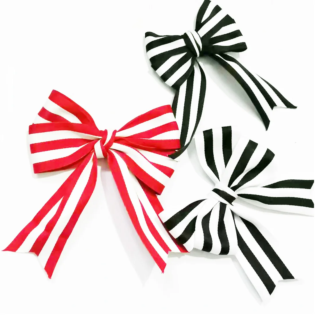 40mm 3Meters Double Sided Black Red White Grosgrain Ribbon Vertical Stripe Wave Tape Bow Sewing Fabic Decoration Gift Wrap Band